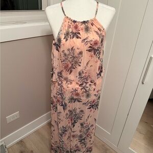 Miss Selfridge Peach Floral Maxi Dress